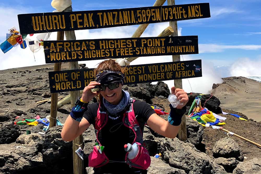 Kristina S. Madsen sætter verdensrekord på Kilimanjaro