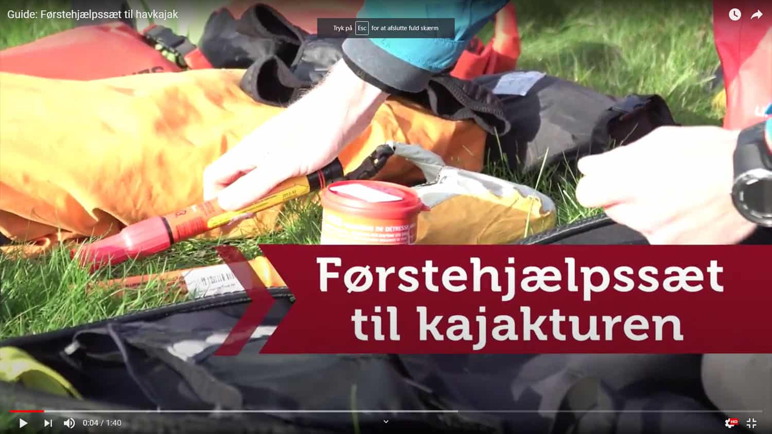 Video: Førstehjælpssæt til havkajak