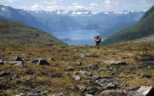 En vandretur i Romsdalen i Norge