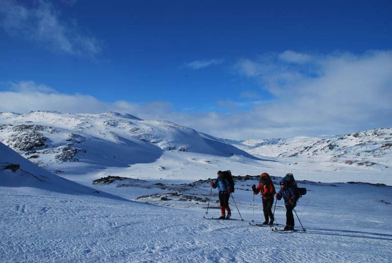 Vintertur i telt på Hardangervidda