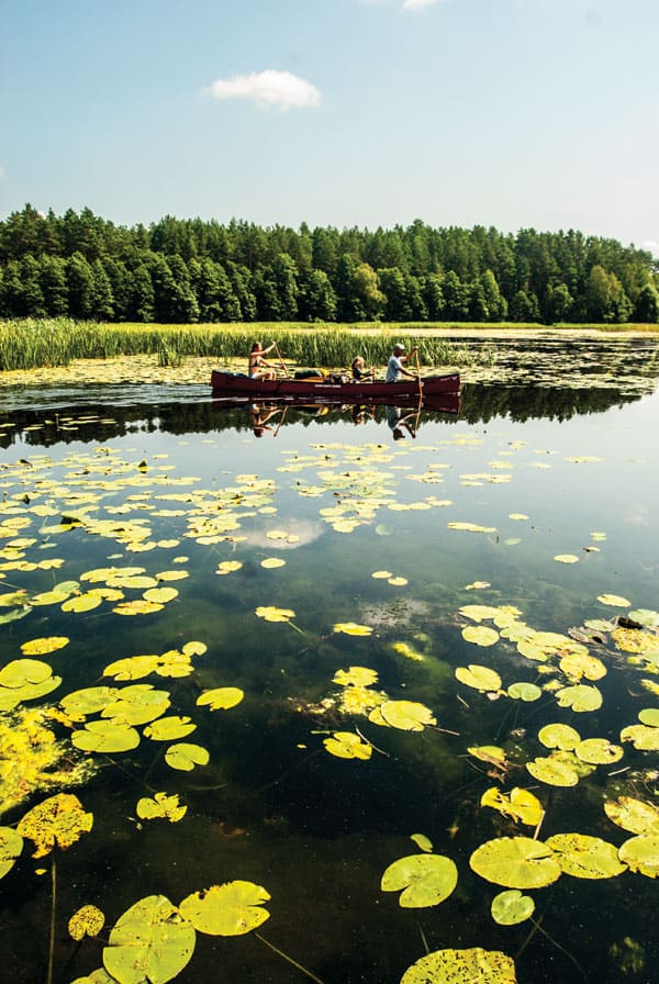 På kanotur i Litauen