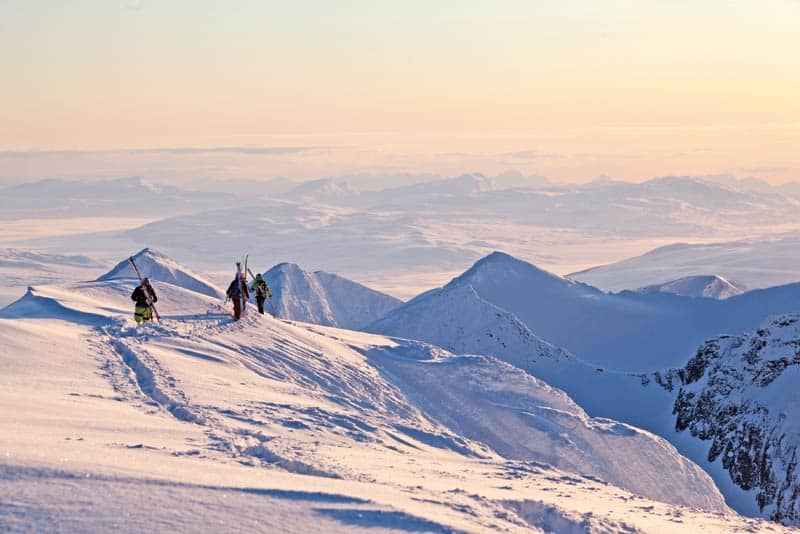 På ski i Nordsverige