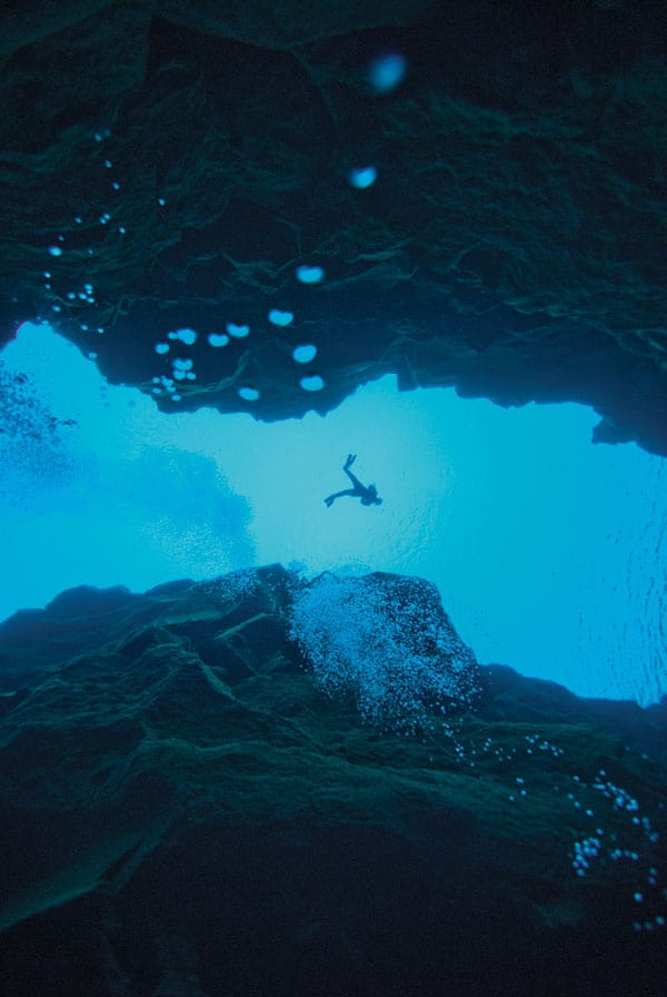 Dykning i Silfra, Island