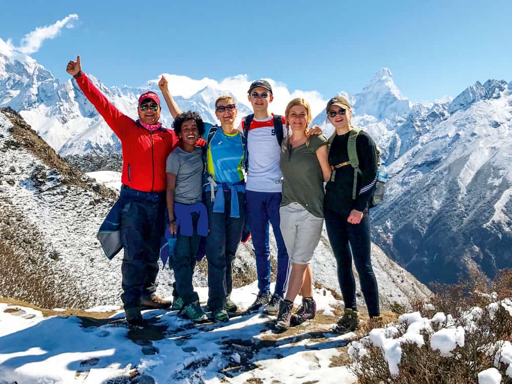 Trekking med børn ved Everest